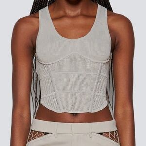 Dion Lee Corset Style Crochet knit Top